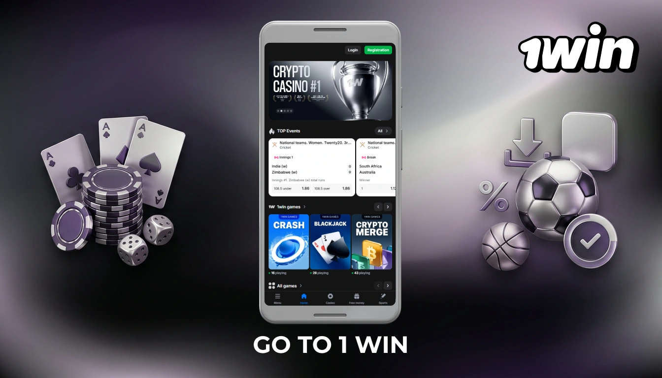 Go to the official website 1win to download the app for Android